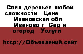 Спил деревьев любой сложности › Цена ­ 500 - Ивановская обл., Иваново г. Сад и огород » Услуги   